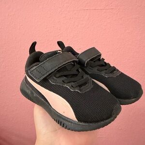 Puma Kids Black and Pink Athletic Sneakers